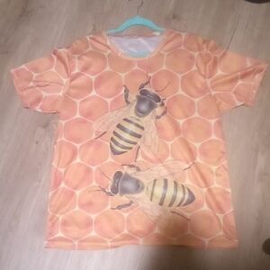 Bee Print XL Shirt - Orange